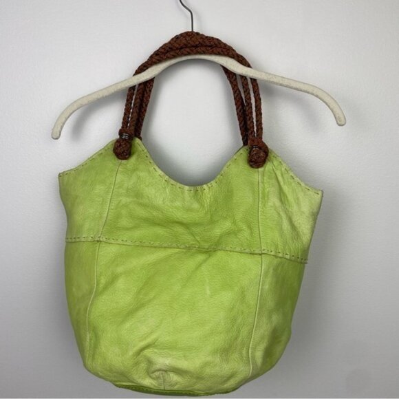 The Sak Pastel‎ Green Leather Bucket Bag - Picture 2 of 16